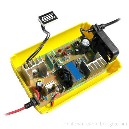 12V/6A Car Battery Charger with 14.4V Output Voltage, Short-circuit, Over-temperature Protections